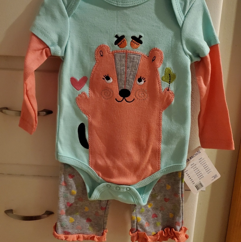 💞NWT Baby girl matching set